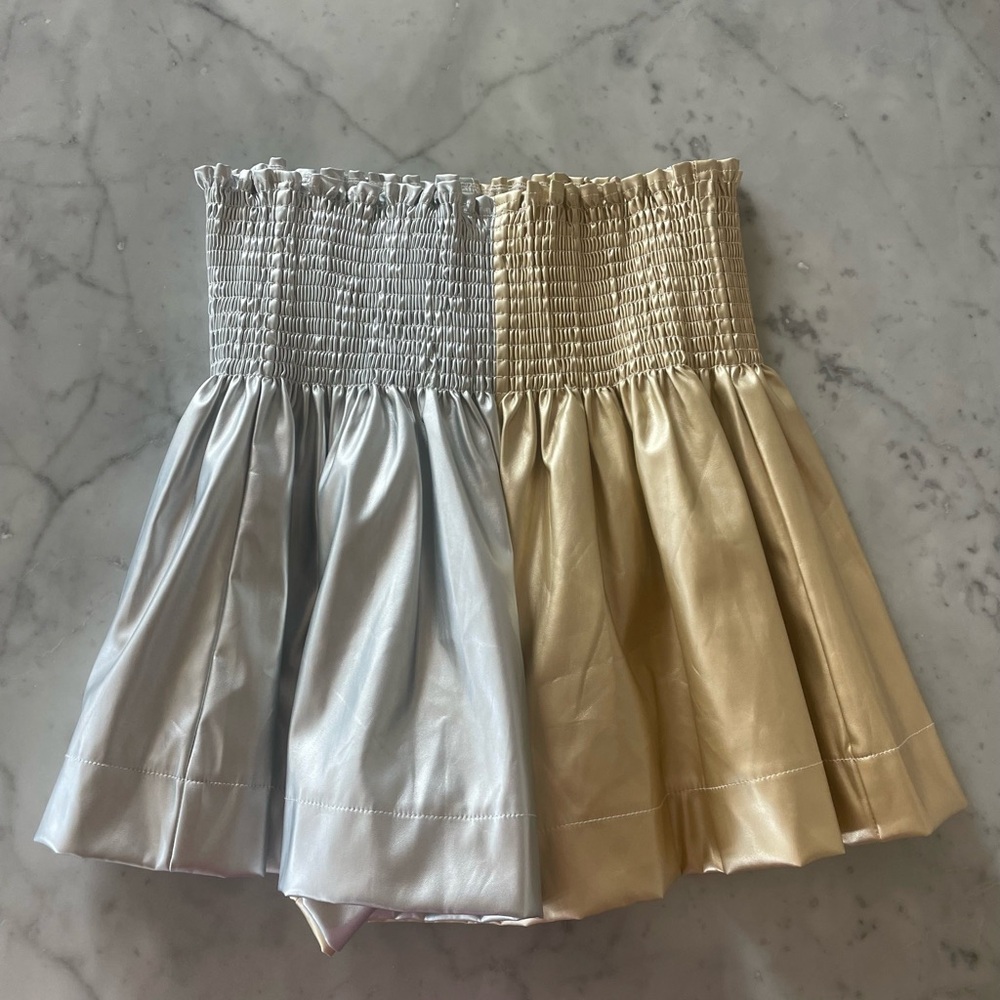 Queen of sparkles gold and silver shorts
